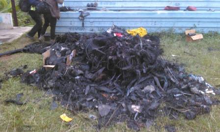 Begini Penampakan Pesawat Single Seater Setelah Terbakar